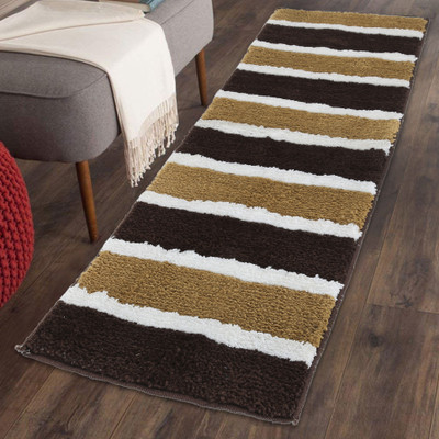 KALYAN GLOBAL Polyester Floor Mat(Chocolate, Extra Large)