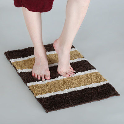 KALYAN GLOBAL Polyester Floor Mat(Chocolate, Small)