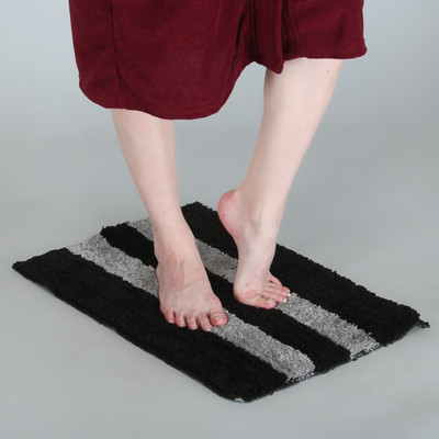 KALYAN GLOBAL Polyester Floor Mat(Black, Small)