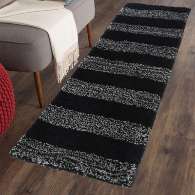 Geeta Enterprise Polyester Door Mat(Black, Extra Large)