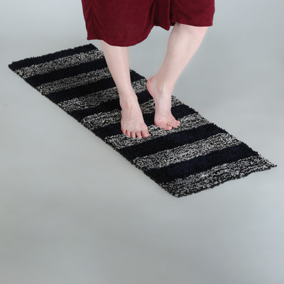 KALYAN GLOBAL Polyester Floor Mat(Black, Extra Large)
