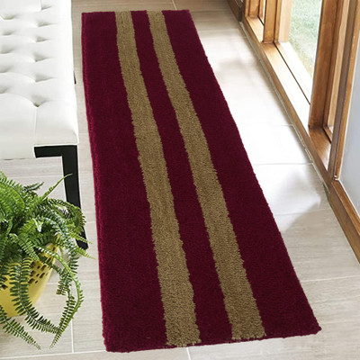 KALYAN GLOBAL Polyester Floor Mat(Maroon, Extra Large)