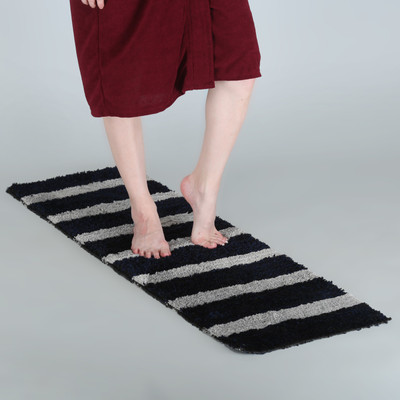 KALYAN GLOBAL Polyester Floor Mat(Black, Extra Large)