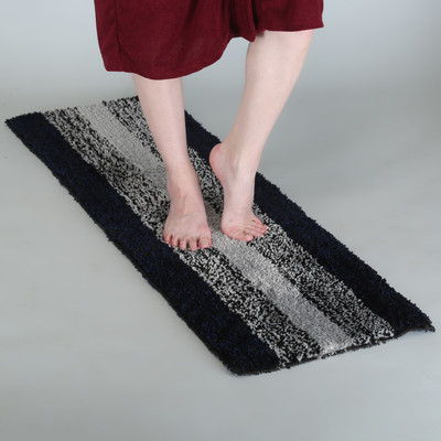 KALYAN GLOBAL Polyester Floor Mat(Black, Extra Large)