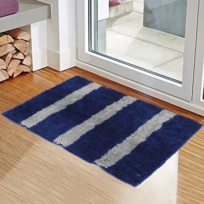 Geeta Enterprise Polyester Door Mat(Blue, Small)