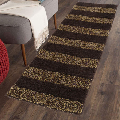 KALYAN GLOBAL Polyester Floor Mat(Chocolate, Extra Large)