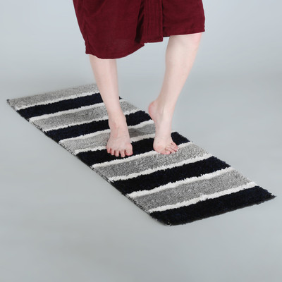 KALYAN GLOBAL Polyester Floor Mat(Black, Extra Large)