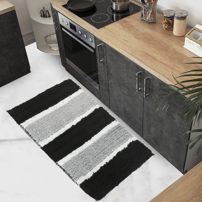 KALYAN GLOBAL Polyester Floor Mat(Black, Small)