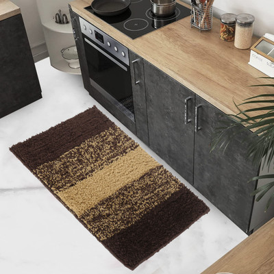 KALYAN GLOBAL Polyester Floor Mat(Chocolate, Large)