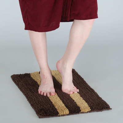 KALYAN GLOBAL Polyester Floor Mat(Chocolate, Small)
