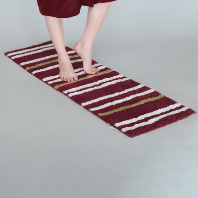 KALYAN GLOBAL Polyester Floor Mat(Maroon, Extra Large)