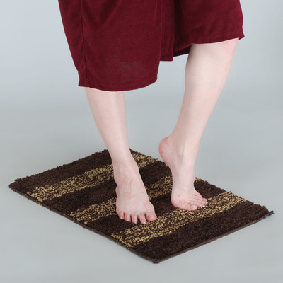 KALYAN GLOBAL Polyester Floor Mat(Chocolate, Small)