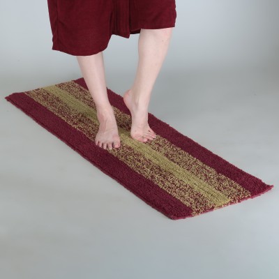 KALYAN GLOBAL Polyester Floor Mat(Maroon, Extra Large)