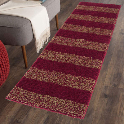 KALYAN GLOBAL Polyester Door Mat(Maroon, Extra Large)