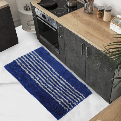 Geeta Enterprise Polyester Door Mat(Blue, Small)