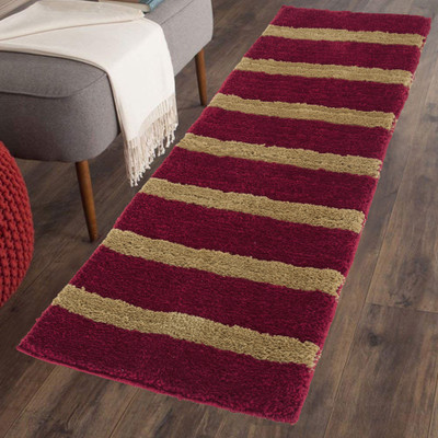 Geeta Enterprise Polyester Door Mat(Maroon, Extra Large)