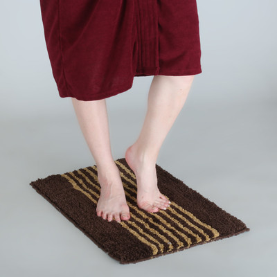 KALYAN GLOBAL Polyester Floor Mat(Chocolate, Large)