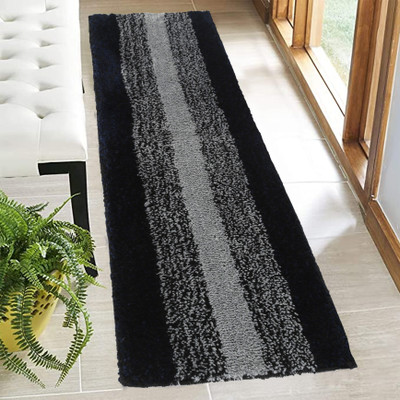 KALYAN GLOBAL Polyester Floor Mat(Black, Extra Large)