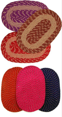 Rylie Cotton, Polyester Floor Mat(Multicolor, Medium, Pack of 6)