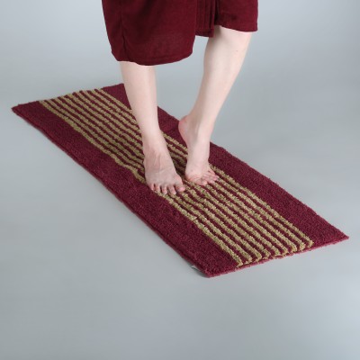 KALYAN GLOBAL Polyester Floor Mat(Maroon, Extra Large)