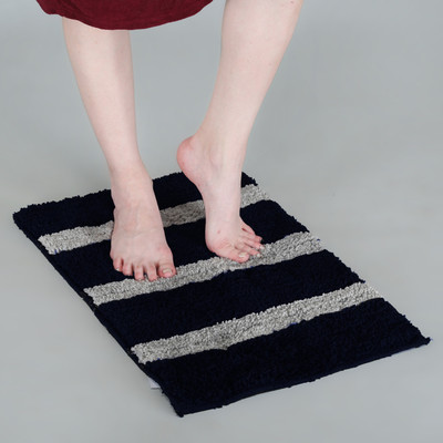 KALYAN GLOBAL Polyester Floor Mat(Black, Small)