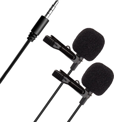 WRADER Professional Grade Dual 3.5mm Collar Mic for Interview Live Video and Youtube Microphone