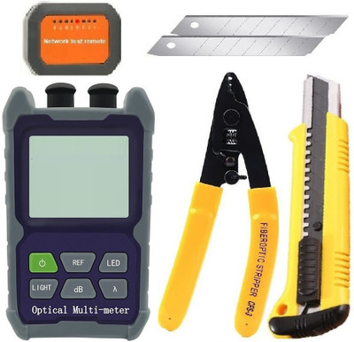 Techtest 3 in 1 Optical Power Meter With Optical Fiber Stripper 3 Holes and Utility knife Digital Multimeter(Multicolor 2000 Counts)