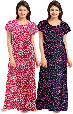 AAKARSHANA CREATION Women Maternity/Nursing Nighty(Multicolor)