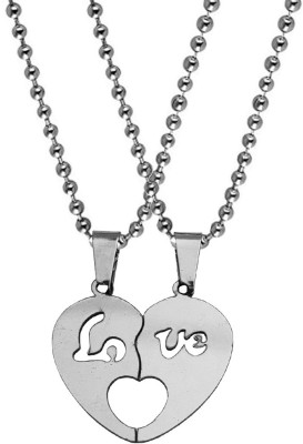Shiv Jagdamba Valentine Gift Heart Broken Alphabet Love Pendant Sterling Silver Stainless Steel Pendant