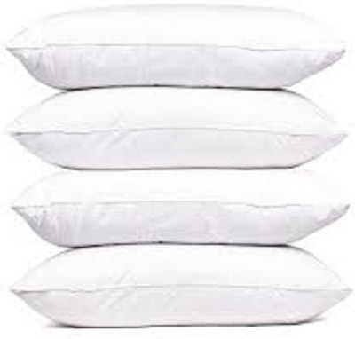 SANJU BROTHER SOFT COTTON WHITE PILLOW Microfibre Solid Sleeping Pillow Pack of 4(White)