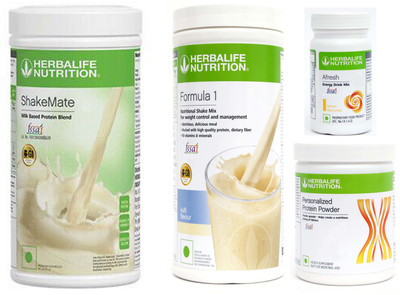 Herbalife Nutrition Formula 1 Shake Kulfi + Protein Powder 200G + Afresh Lemon + Shake Mate Protein Shake(1250 g, Kulfi, Lemon)