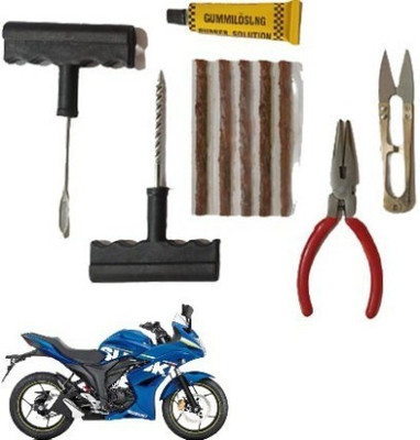 SRPHERE Tire Puncture Repair Tool Ket For Suzuki Gixxer SF Tubeless Tyre Puncture Repair Kit