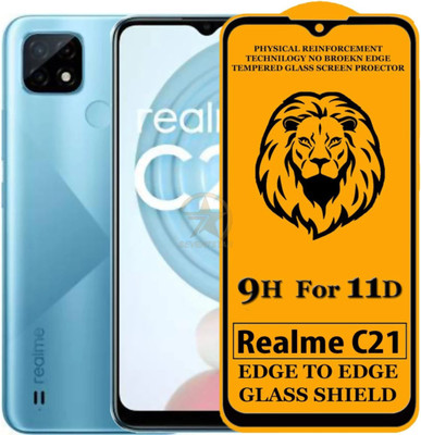 M Technologies Edge To Edge Tempered Glass for Realme C21(Pack of 1)