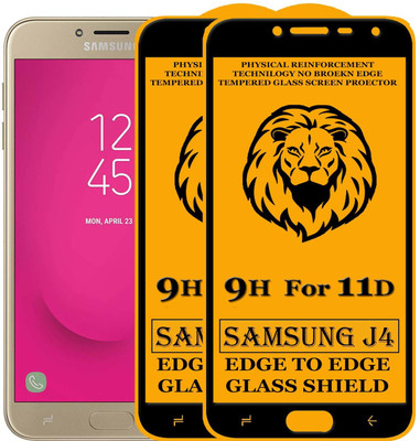 SUNSHINE Edge To Edge Tempered Glass for Samsung Galaxy J4(Pack of 2)