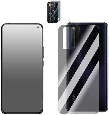 FCS Front and Back Screen Guard for iQOO 3 Front + Back + Camera (Matte)(Pack of 3)