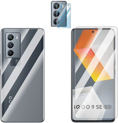 FCS Front and Back Screen Guard for iQOO 9 Se Front + Back + Camera (Glossy)(Pack of 3)