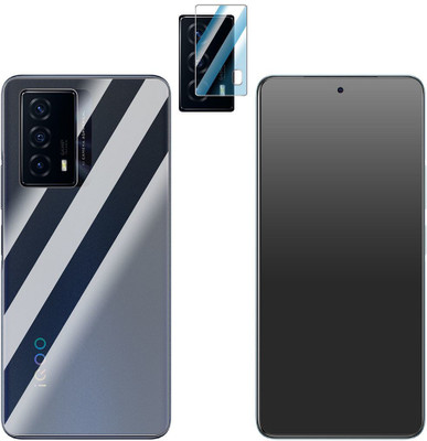 FCS Front and Back Screen Guard for iQOO Z5 Front + Back + Camera (Matte)(Pack of 3)