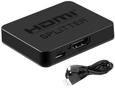 Etzin HDMI Splitter 1 in 2 Out Box(EPL-442H-001) Media Streaming Device(Black)