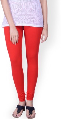 TCG Churidar  Ethnic Wear Legging(Red, Solid)