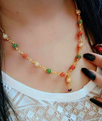 JEWEL WORLD Alloy necklace chain for women & girls Gold-plated Plated Alloy Chain