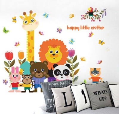 JAAMSO ROYALS 60 cm Kids Cute Animal Background Wall Sticker Self Adhesive Sticker(Pack of 1)