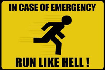 BUSY2BUY EMERGENCY EXIT WARNING STICKER Emergency Sign(Reflective Sign)