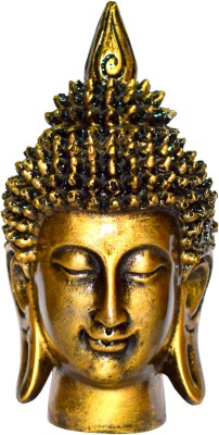 VIVARS Resin Buddha Head Statue Decorative Showpiece  -  23 cm(Polyresin, Gold)