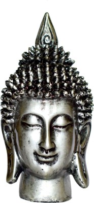VIVARS Resin Buddha Head Statue Decorative Showpiece  -  23 cm(Polyresin, Silver)