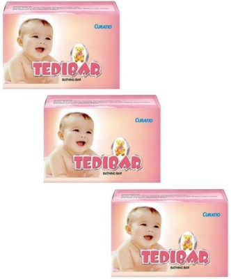 Tedibar Baby Bathing Bar Soap Pack of 3 pc (75 g)(3 x 75 g)