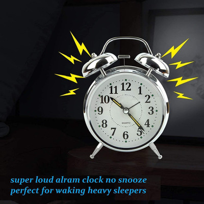 DITCAFOS Analog Silver Clock