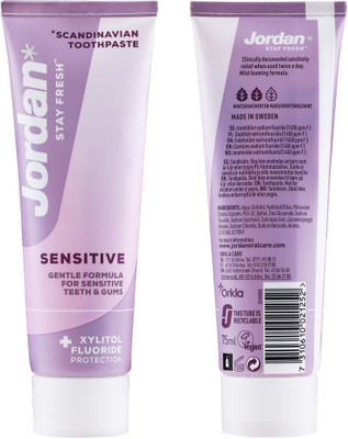 Jordan Toothpaste Stay Fresh Sensitive 75ml Adult Toothpaste for sensitive teeth & gums Toothpaste(75)