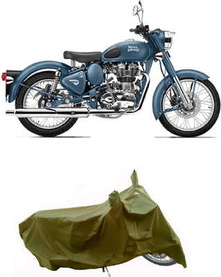 Wegather Two Wheeler Cover for Royal Enfield(Squadron Blue, Green)