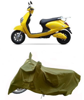 Wegather Two Wheeler Cover for Techo Electra(Emerge BS6, Green)