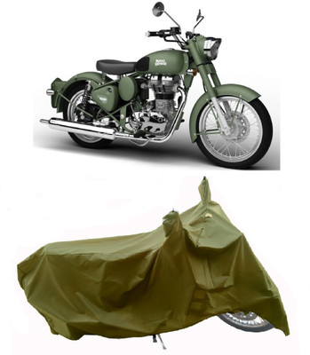 Wegather Two Wheeler Cover for Royal Enfield(Battle Green, Green)